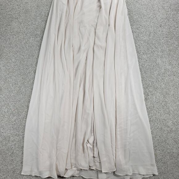 After Six Formal Dress Womens 10R Oat Chiffon Full Length Bridesmaid Evening - Picture 11 of 16